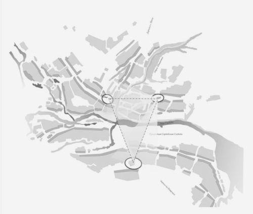 схема анализа визуальных взаимосвязей города Сердобск конец XVIII – начало XIX веков