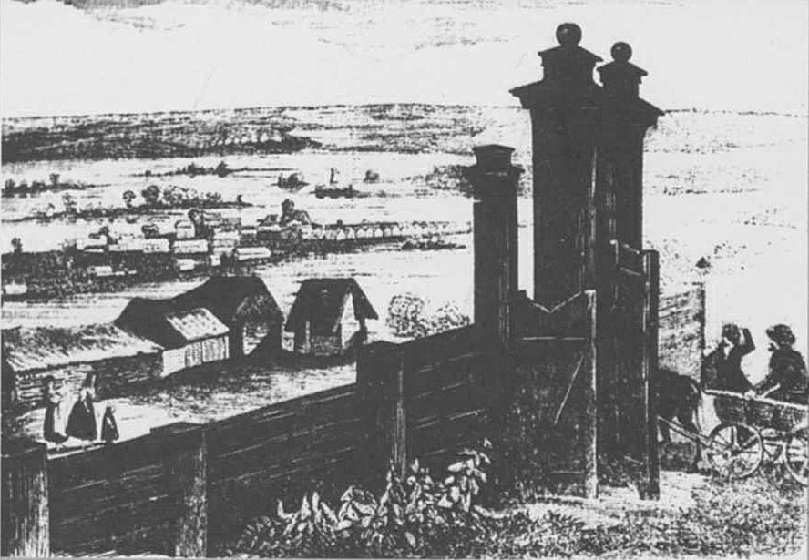 виды города Сердобск, Иллюстрация 1848 год, весенний розлив Сердобы