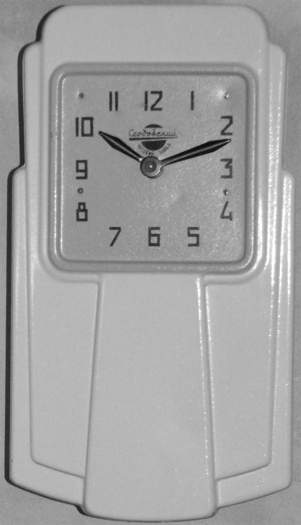 Сердобский часовой завод, СЧЗ, часы ходики, вариант циферблата 15-ЧГ, трапецевидные, «борода»