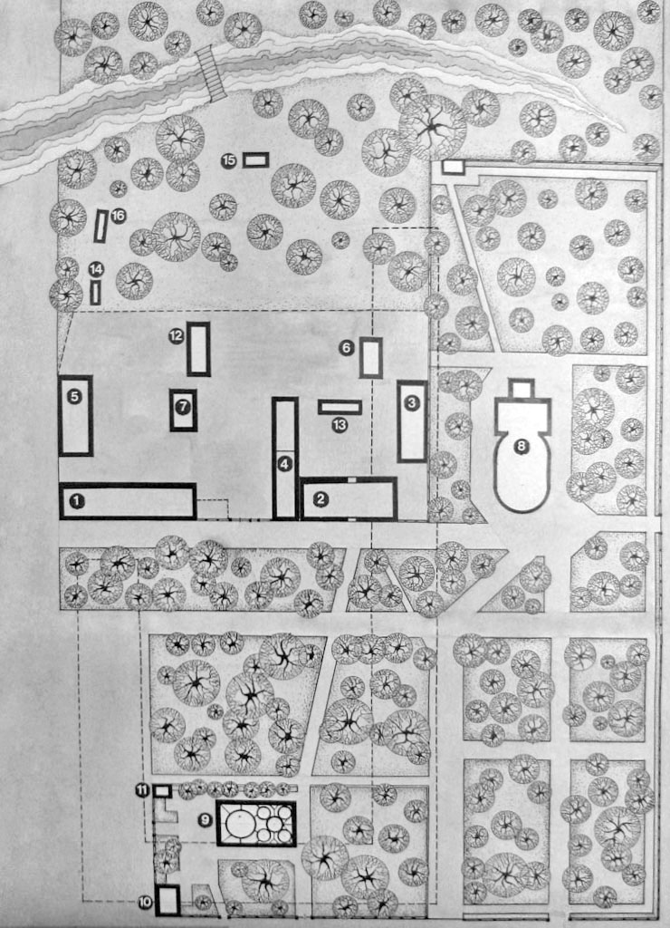 СЧЗ, план-схема территории Нагорной площади, 1943–1944 годы